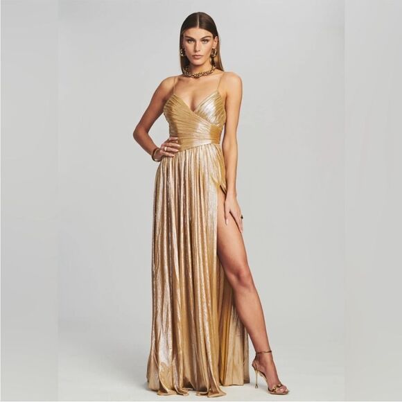 Retrofete Doss Dress champagne gold size small NWT - Picture 1 of 9